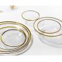 Wholesale glass plate wedding salad food dinner plate gold charger plate