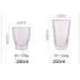 250 Ml Double Walled Pyrex Glass Latte Glass heat-resistance tea Coffee Cup