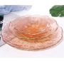 Wedding tableware clear glass beaded charger plate gold rim charger plate dinner plate luxury