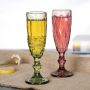 Vintage color relief champagne glass creative wine goblet thickened red wine glass vingage glass