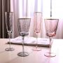 Crystal glass wine goblet hammer champagne glass with gold rim wine glass 