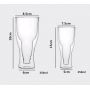 High quality customized logo double wall glass cup beer mug