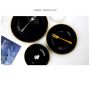 Classic Black Catering Color Glass Charger Plate Glass Tableware for wedding