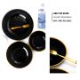 Classic Black Catering Color Glass Charger Plate Glass Tableware for wedding