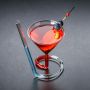 Creative cocktail glass martini glass wine glass with straw