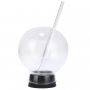 Ball shaped cocktail glass creative glass ball straw glass cup