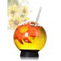 Ball shaped cocktail glass creative glass ball straw glass cup