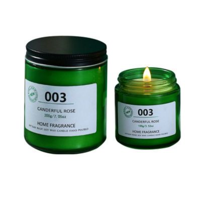 Customize Round green Glass Jam Jars for Candles making