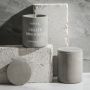 Hand Carved Matte Wax Soy Candle Holder Concrete Candle Container Cement Candle Jar