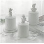 Porcelain Natural stone marble concrete candle jar soy wax holder cement candle holder
