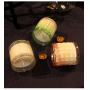 Aikeyi homeware creative glass candle holder with wax glass votive