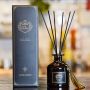 Luxury Customized 200ml clear Matt Black Essential Oil Perfume Glass Reed Diffuser Bottle