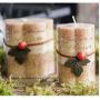 Custom Christmas soy candle cylinder smokeless with different shape