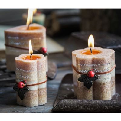 Custom Christmas soy candle cylinder smokeless with different shape