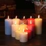 Colorful soy candle pillar for votive and wedding