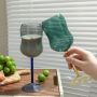 Customized color luxury borosilicate wine glasses in trulip shape