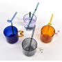 Wholesale bulk creative glass mug with spoon in different colors 