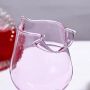 Creative handmade rose goblet wine glasses pink wine glass