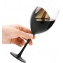 430ml Modern Matte Black & Gold Plating Goblet Wine Glass Elegant Design Glass Cups for Party