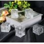 Taper Candle Holders Small Glass Candlestick Holders for Table Centerpiece Wedding Valentines Day