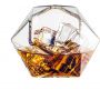 Set of 4 Diamond Whiskey & Cocktail Glasses 10oz - Real Diamond Shaped Patented Glasses