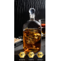 750ML Premium Borosilicate Glass Decanter Handmade Skull Whiskey Decanter with Airtight Stopper