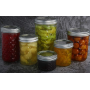 16 Ounces Wide Mouth Mason Jars with Silver Lids Ideal for Jam Honey Baby Food