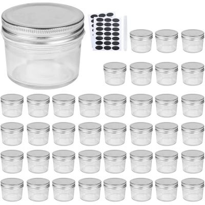 4oz Glass Jars With Silver Lids Mason Jars Ideal For Honey Jam Baby Foods Wedding Favor Mini Spice Jars