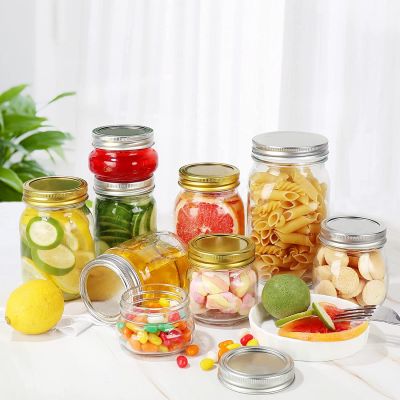 10 oz Glass Mason Jars 24 Pack 300ml Canning Jars with Regular Mouth Lids for Oats Jam Jelly Honey Beans Spice