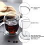Small Glass Coffee Mug Insulated Flower Shape 7.7oz Double Wall Water Drinking Cup