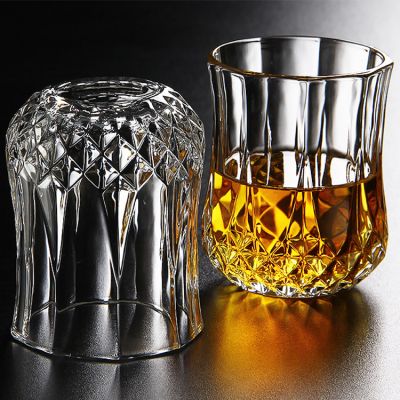 Creative Diamond stemless Water Glass whisky shot Crystal cup gold Glasses whisky glass drinking