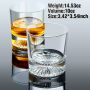 Crystal Whiskey Glasses Set of 4,10 Oz Old Fashioned Glass Rocks Glasses Drinking Cocktails Bourbon Liquor