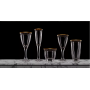 4.3 Ounces Gold Rim Champagne Flutes Glass Champagne Glasses Stemmed Wine Glass Set Fancy Glasses for Wedding