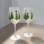 Painted handmade glass stemware seasonal gift decor glassware cups champagne wine glass