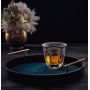7.4 Oz Gold Rim Double Old Fashioned Glass Whiskey Crystal Bar Glasses Tumbler Cocktail Glasses