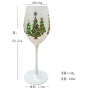 Painted handmade glass stemware seasonal gift decor glassware cups champagne wine glass