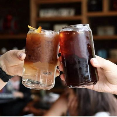 Hot selling beer glasses 500 ml for Iced coffee ,whisky glasses for birthday gift