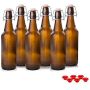 500ml Amber beer glass bottle with Swing lid amber beer bottle for beer factory 375ml