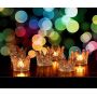 amazon hot sale Crown Glass Tealight Candle Holder for Wedding Party and Home Decor (Gold Tips)