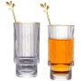 Ice Coffee Cups Cocktail Glasses Drinkware Origami Style Transparent Tea Set Heat Resistant Glassware