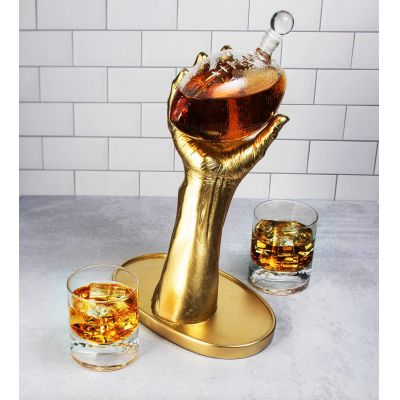 Football Decanter with 2 Football Whiskey & Wine Glasses - Perfect For Superbowl, Father's day Gift, Gift for Husband