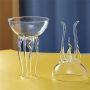 jellyfish tall foot high borosilicate glass wine cup Champagne wine Cup bar glass wine cup