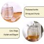 2 Pack Glass Jar with Dipper, 8 oz Clear Beehive Honey Pot Honey Containers for Store Honey and Syrup