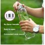 Amazon best seller 18Oz Glass Beverage Bottles water bottle glass with stainless Steel lid with - Leak-Proof Lid