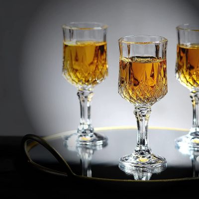 1.75 Ounces High Quality Craved Shot Glasses Creative Design Wine Glasses for Port and Sherry