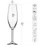 6.8 Ounces Crystal Champagne Flute Glasses Set of 6 Perfect for Home, Restaurants and Parties