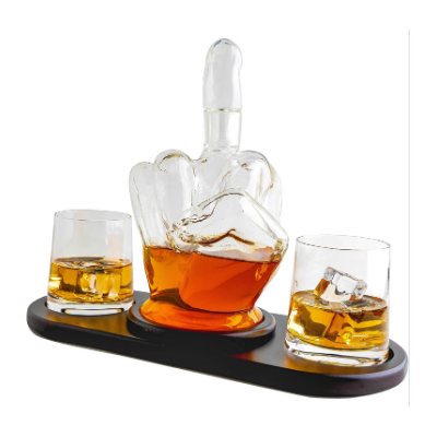 750ML Whiskey decanter glass bottle decanter glass bottle is suitable for wine spirits whiskey bourbon brandy