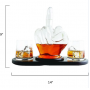 750ML Whiskey decanter glass bottle decanter glass bottle is suitable for wine spirits whiskey bourbon brandy