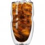 16 oz Double Wall Insulated Iced Tea Coffee Cup Tumbler clear glass water cup