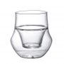 Double-layer glass coffee cup small capacity 100ml tea cup double-layer upper single lower double cup